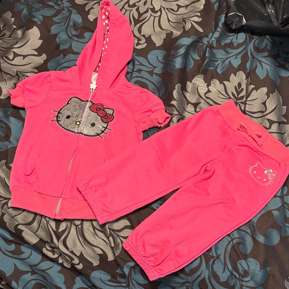 Hello Kitty Hot Pink Hoodie & Joggers Set